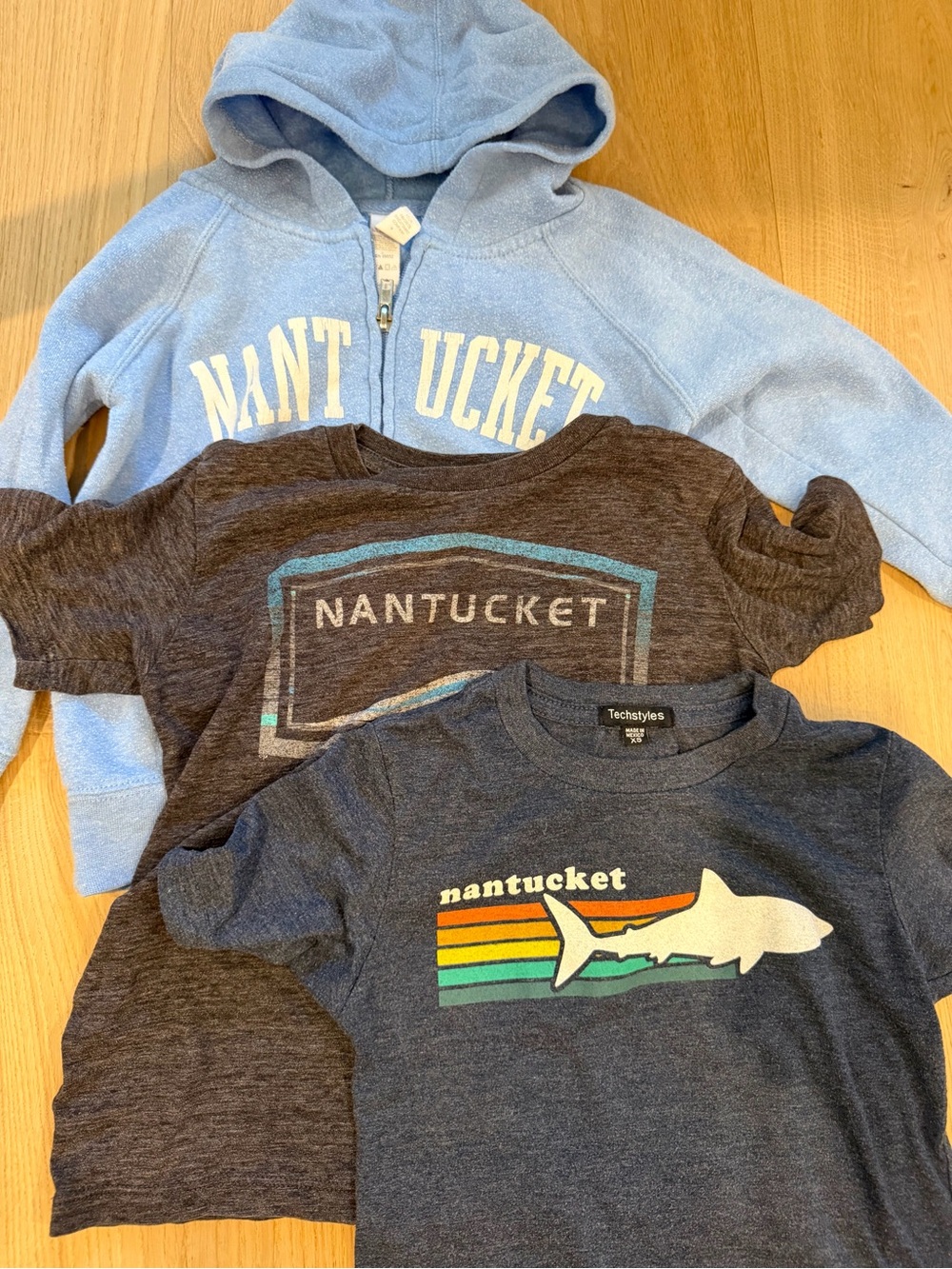 Nantucket Boys 3-Piece Bundle Hoodie & Graphic Tees Youth XS